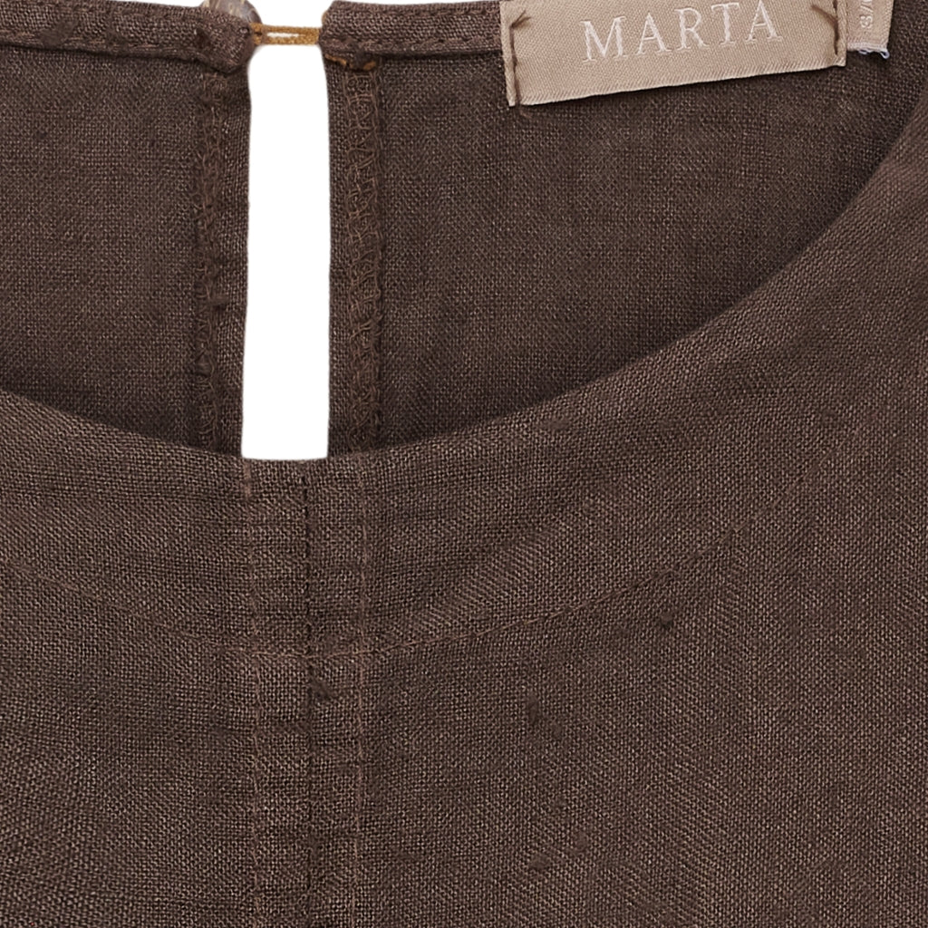 MARTA DU CHATEAU Marta du Chateau dam topp MdcCeyla TC268010 Top Mocha93913