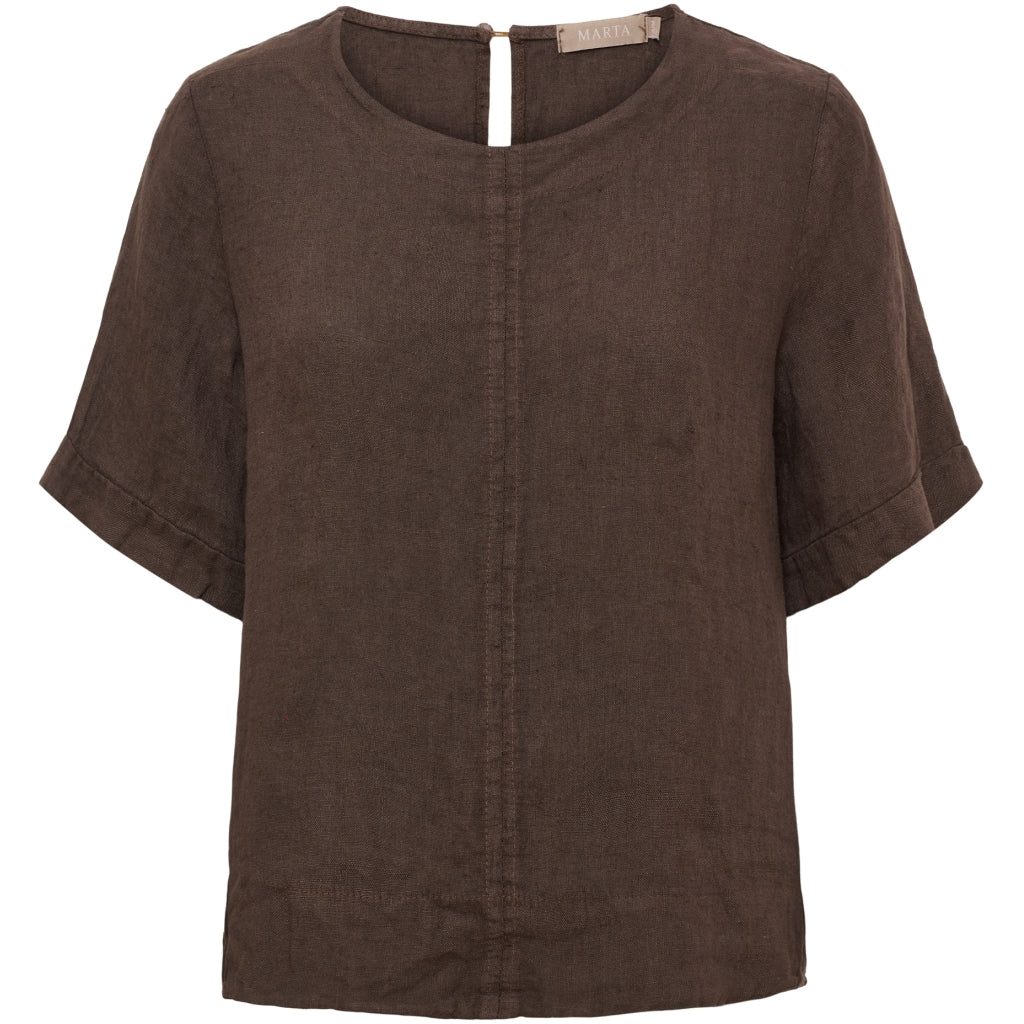 MARTA DU CHATEAU Marta du Chateau dam topp MdcCeyla TC268010 Top Mocha93913