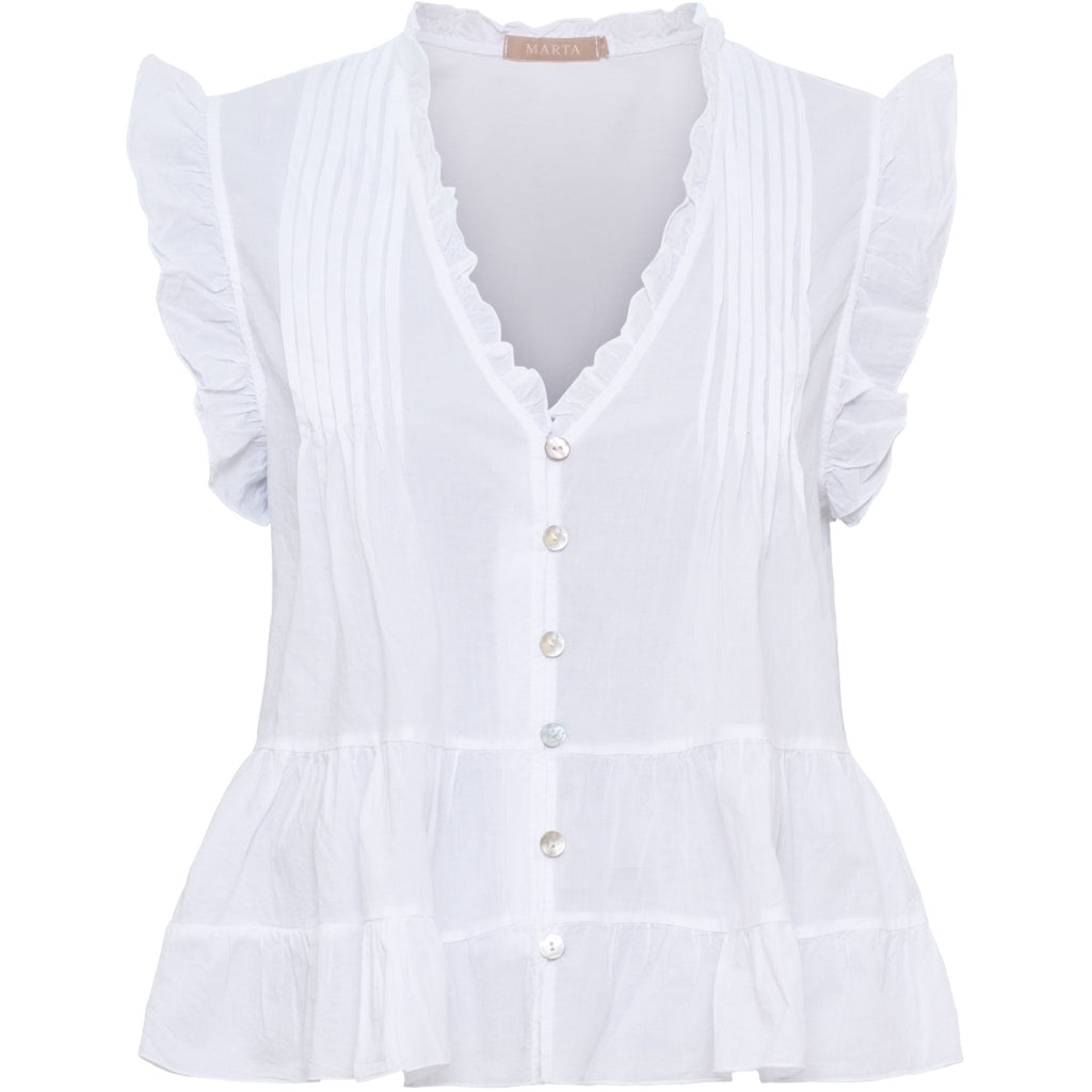 MARTA DU CHATEAU Marta du Chateau dam topp MdcEmira TC68181 Top White