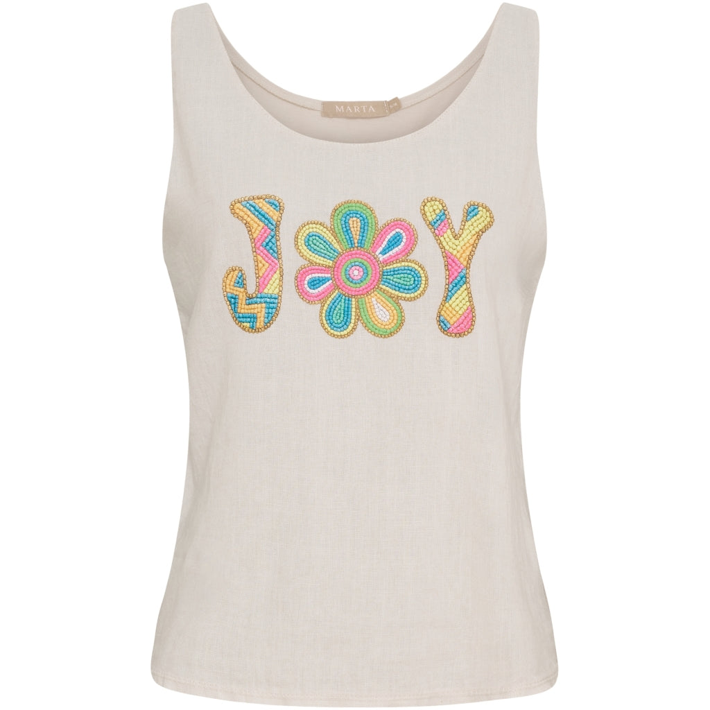 MARTA DU CHATEAU Marta du Chateau dam topp MdcLine 25808 Top Beige