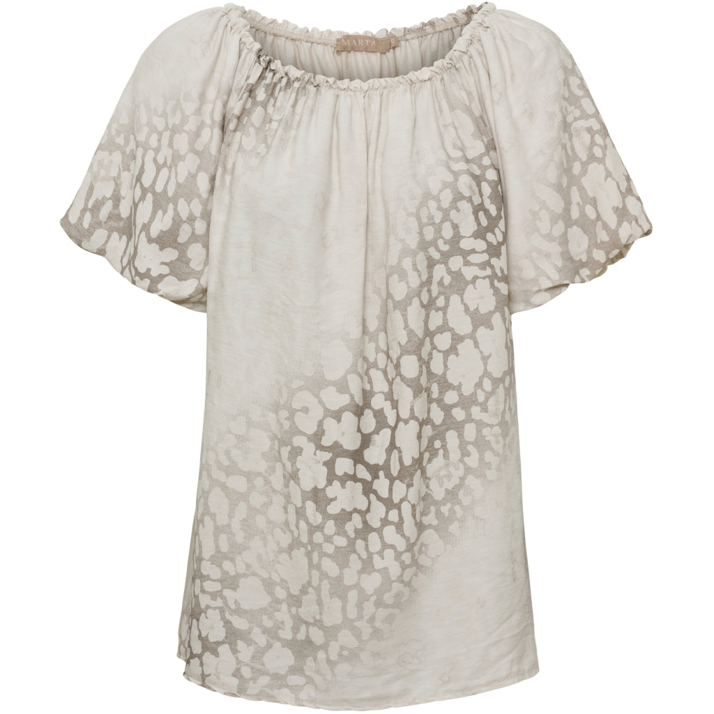 MARTA DU CHATEAU Marta du Chateau dam topp MdcLuciana 26136 Leo Top Beige