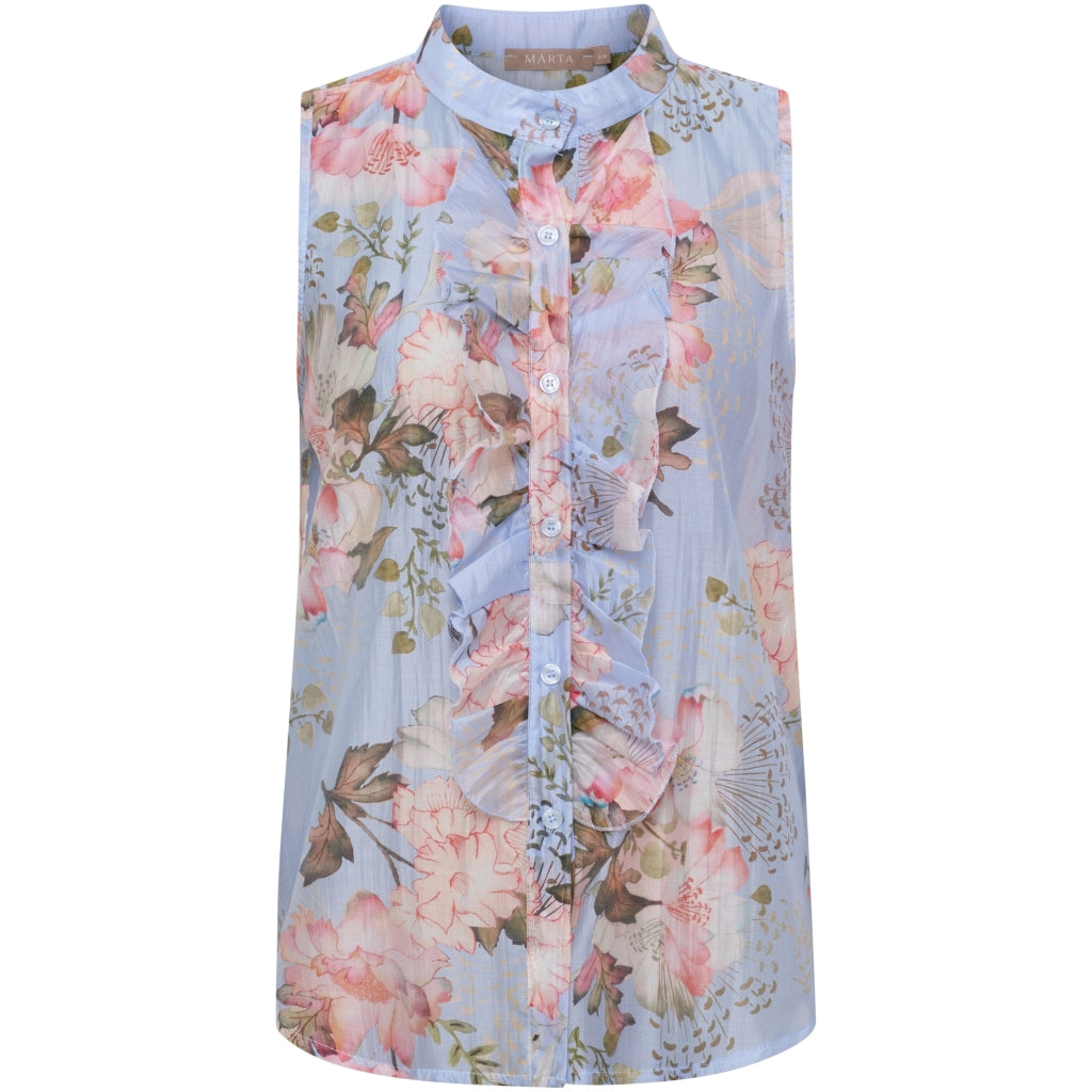 MARTA DU CHATEAU Marta du Chateau dam topp MdcRaya 7284 Shirt Celeste