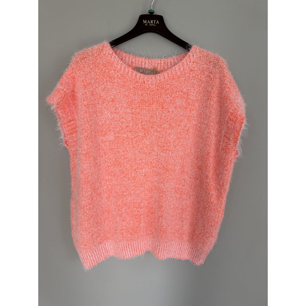 MARTA DU CHATEAU Marta du Chateau dam väst MdcLaya 8039 Knit Vest Orange