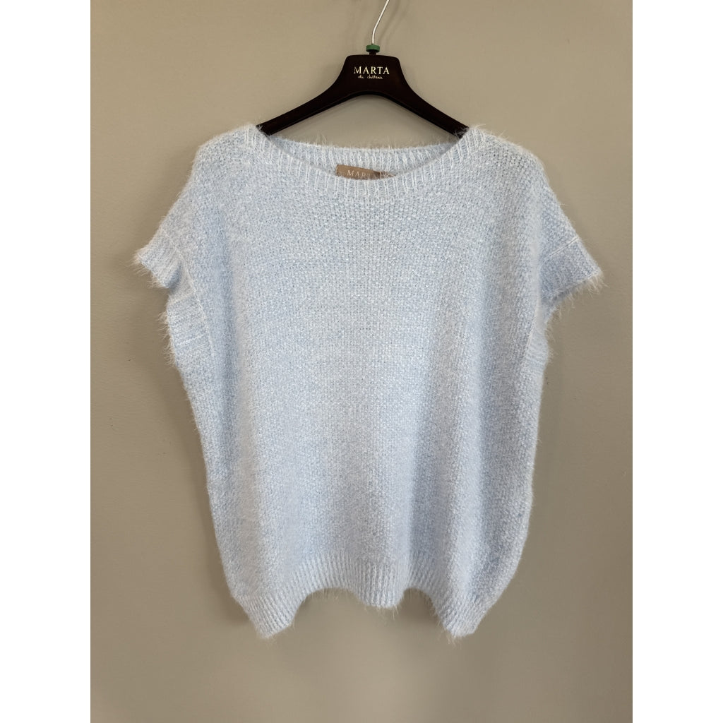 MARTA DU CHATEAU Marta du Chateau dam väst MdcLaya 8039 Knit Vest Sky Blue