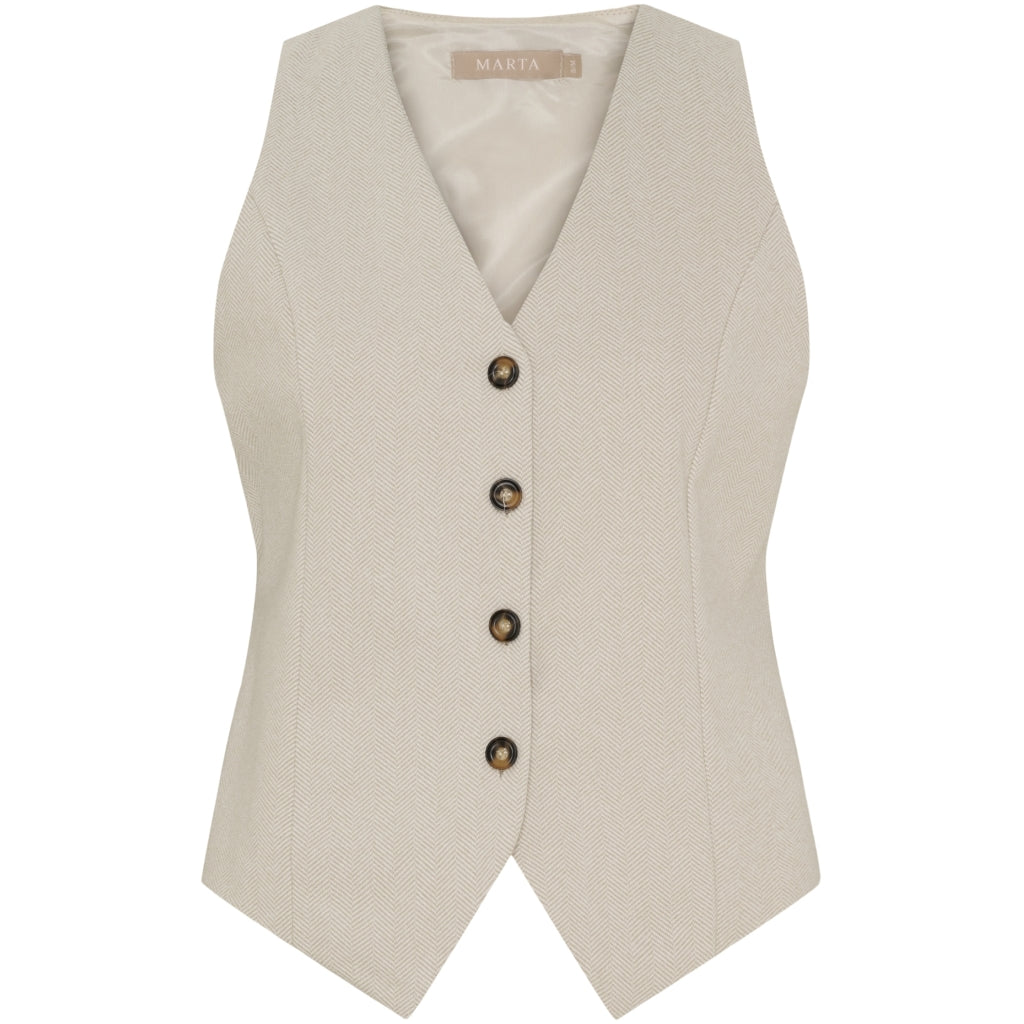 MARTA DU CHATEAU Marta du Chateau dam väst MdcRainey 248469 Vest Beige1