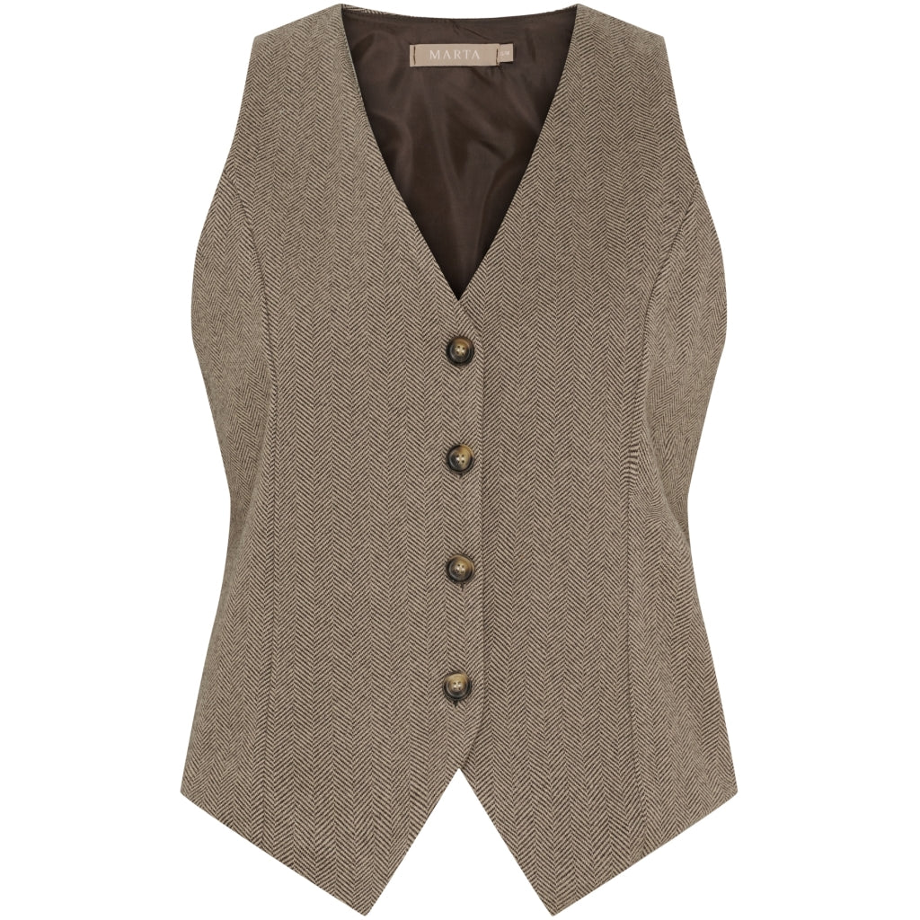 MARTA DU CHATEAU Marta du Chateau dam väst MdcRainey 248469 Vest Brown4