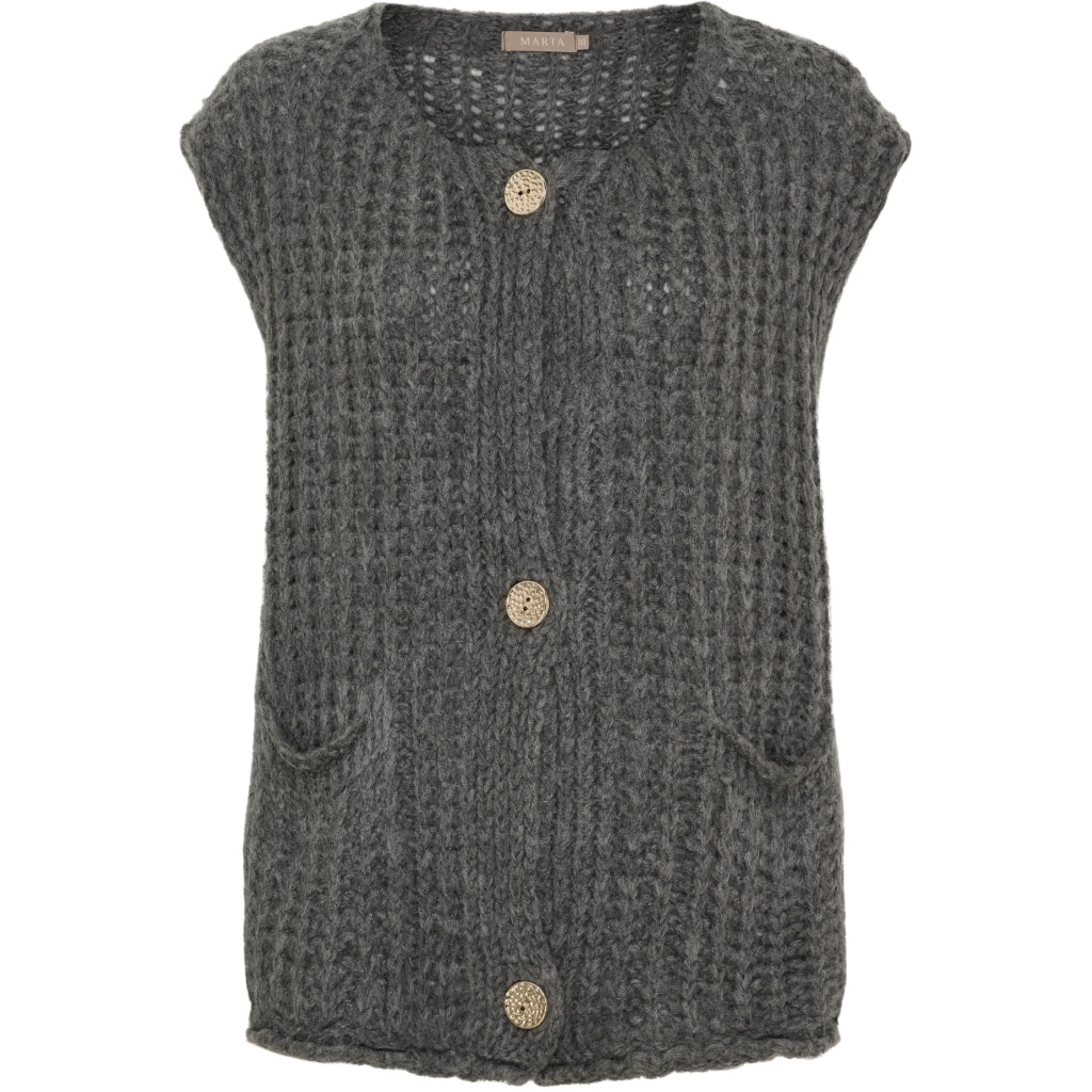 MARTA DU CHATEAU Marta du Chateau dam väst MdcRuby 9567 Vest DarkGrey9518