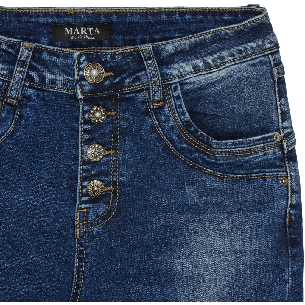 MARTA DU CHATEAU Marta du Chateau dame bukser MdcAna Mdc176-26164 Jeans Dark Blue Denim