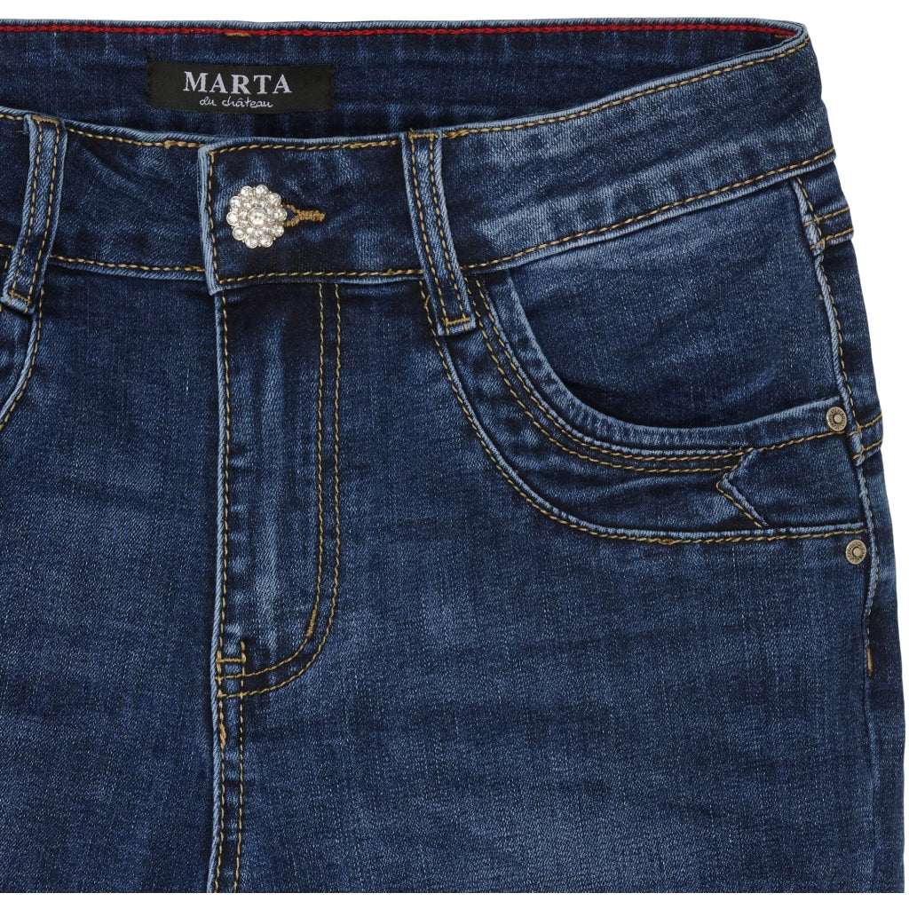 MARTA DU CHATEAU Marta du Chateau dame bukser MdcCarla Mdc181-26173 Jeans Dark Blue Denim