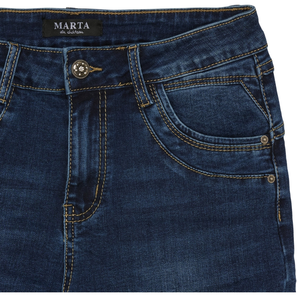 MARTA DU CHATEAU Marta du Chateau dame bukser MdcChristabel Mdc182-26193 Jeans Dark Blue Denim