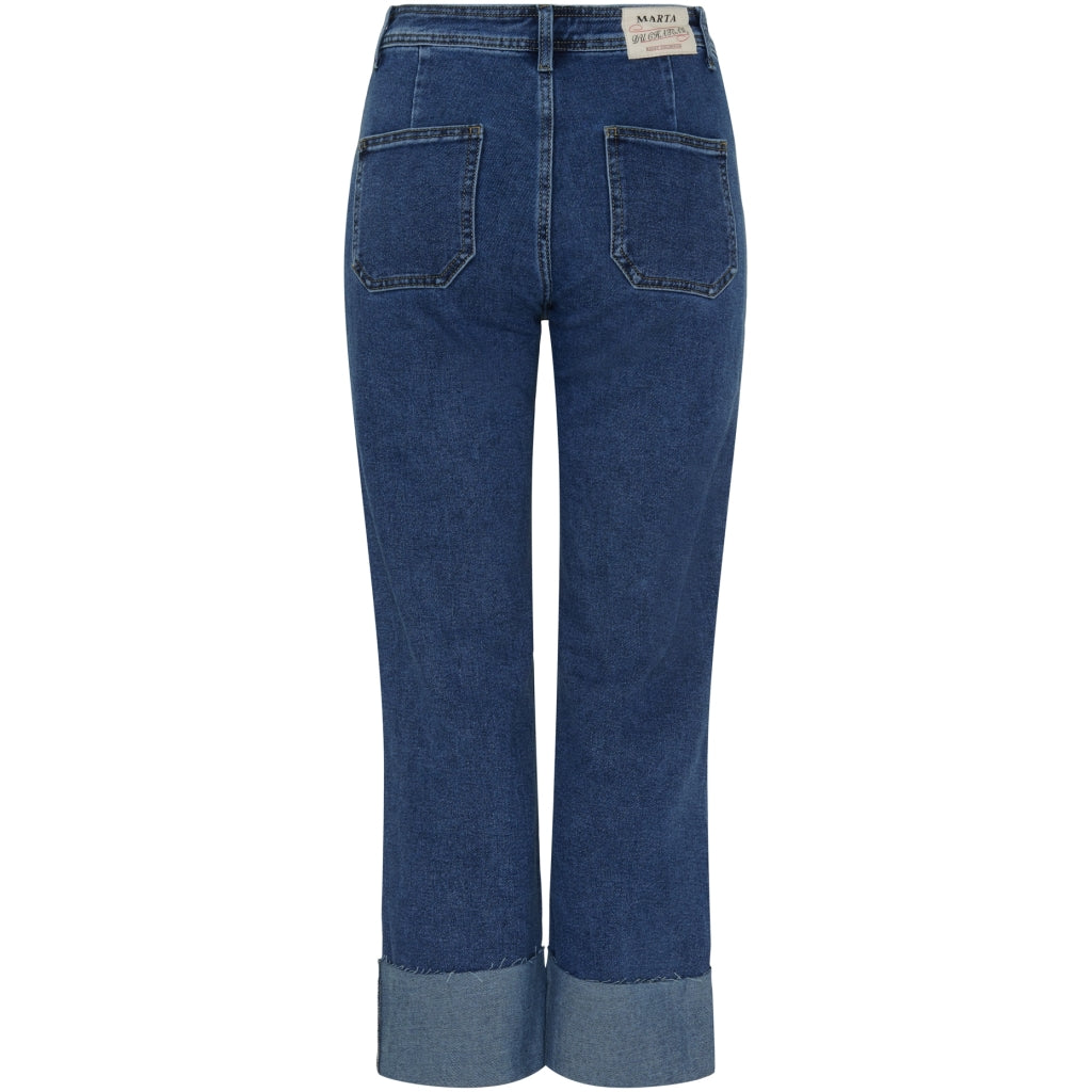 MARTA DU CHATEAU Marta du Chateau dame bukser MdcDelores Mdc183-26185 Jeans Dark Blue Denim