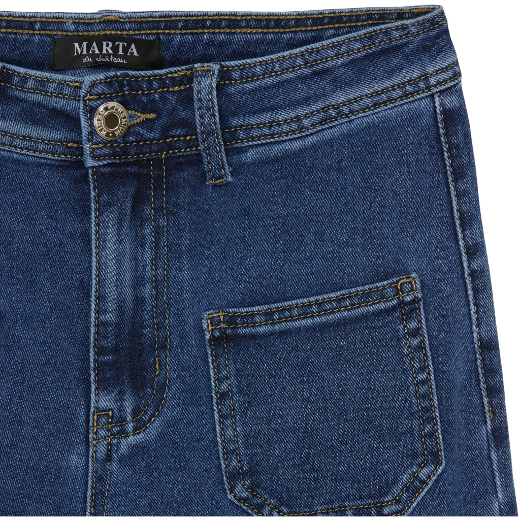 MARTA DU CHATEAU Marta du Chateau dame bukser MdcDelores Mdc183-26185 Jeans Dark Blue Denim