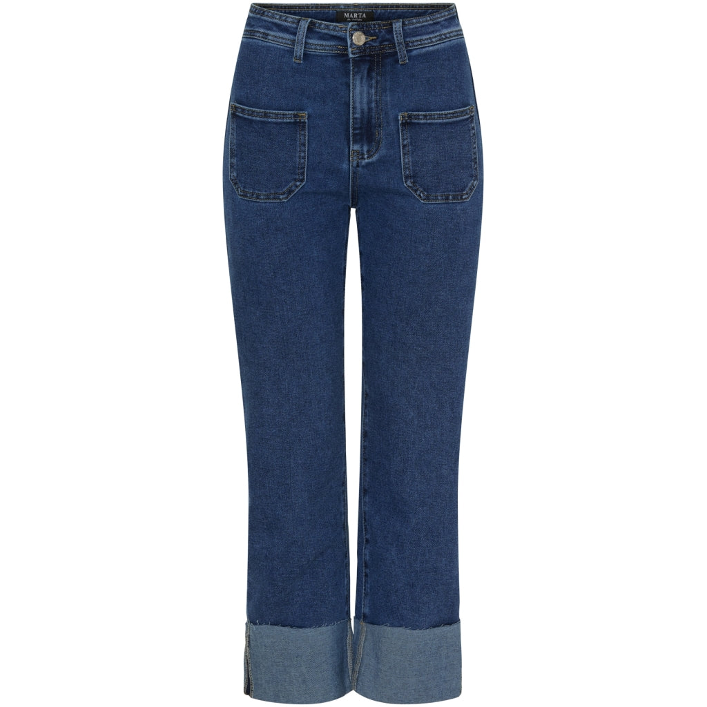 MARTA DU CHATEAU Marta du Chateau dame bukser MdcDelores Mdc183-26185 Jeans Dark Blue Denim