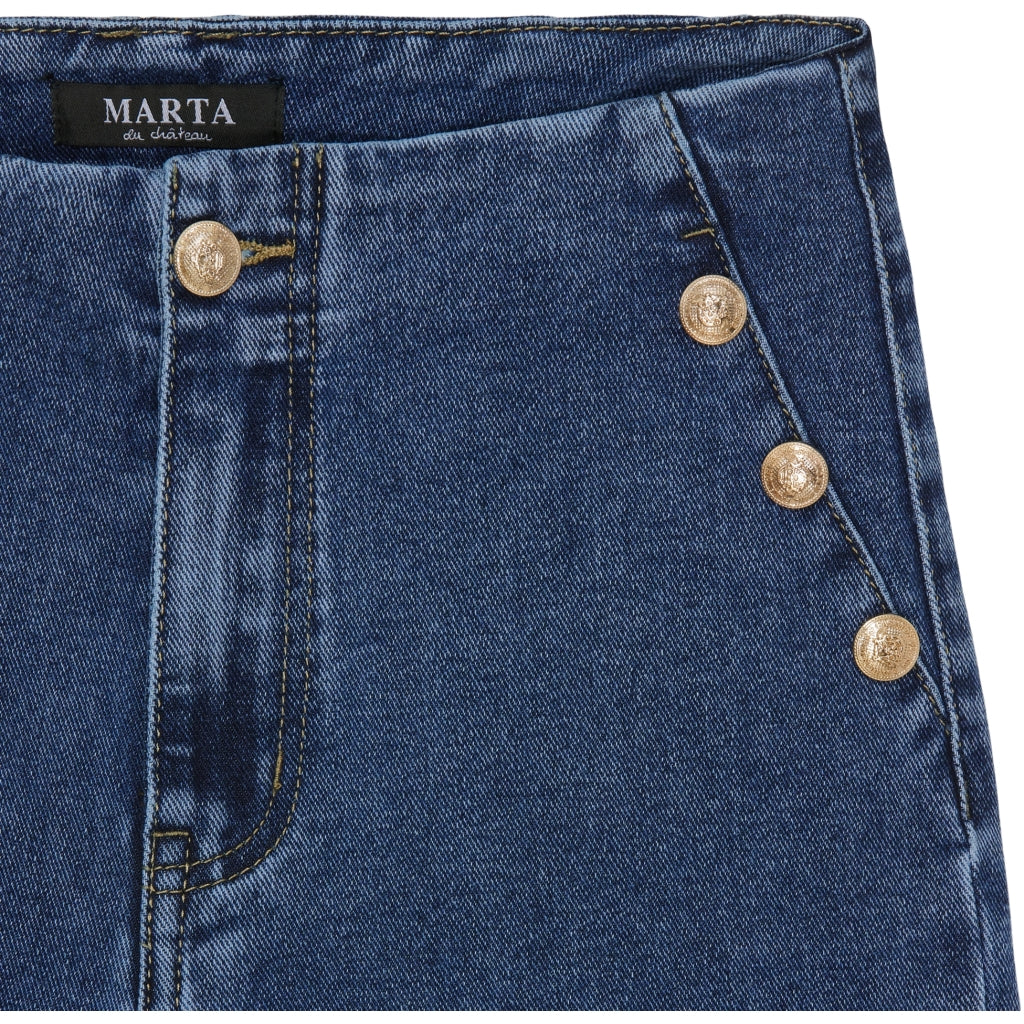 MARTA DU CHATEAU Marta du Chateau dame bukser MdcElvira Mdc184-26182 Jeans Dark Blue Denim