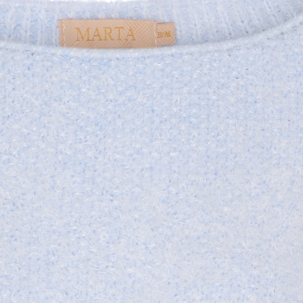 MARTA DU CHATEAU Marta du Chateau dam stickad tröja MdcAnouk 8038 Knit Sky Blue