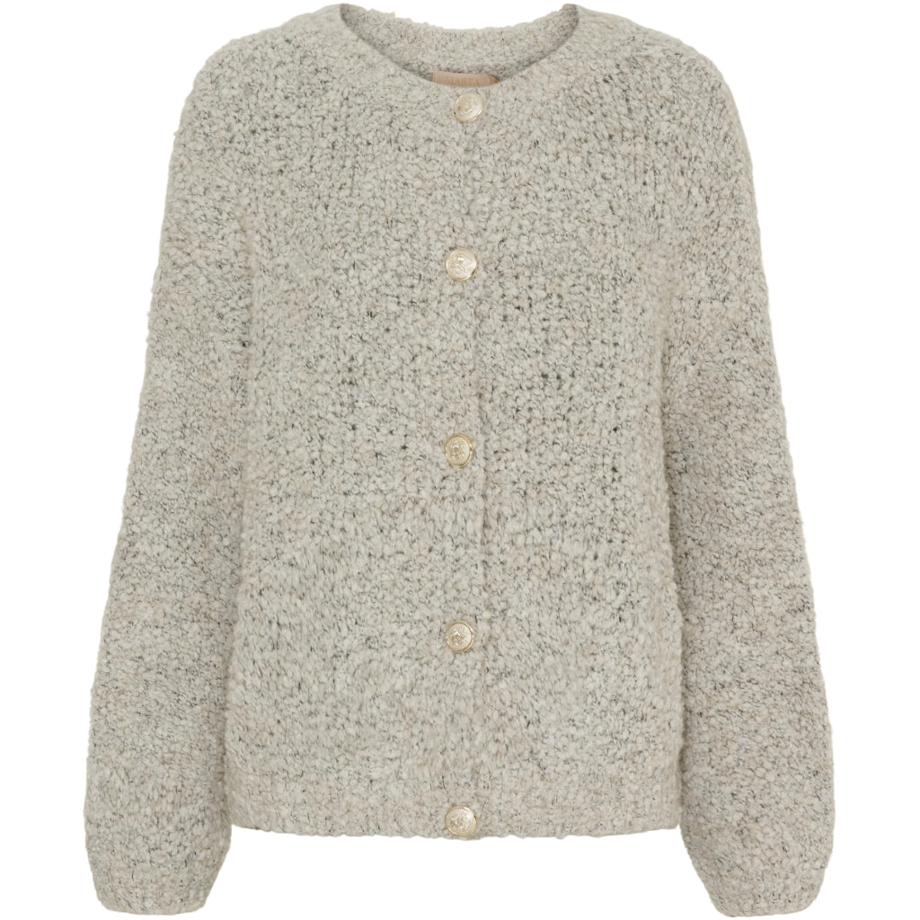 MARTA DU CHATEAU Marta du Chateau dam cardigan MdcRosalie A0165 Knit Almond