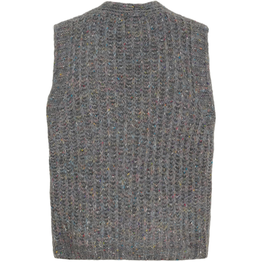 MARTA DU CHATEAU Marta du Chateau dame strik vest MdcOdile A0029 Knit Medium grey