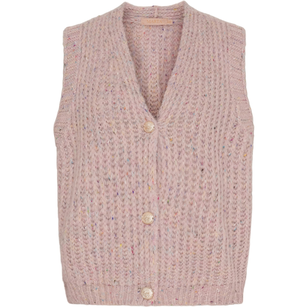 MARTA DU CHATEAU Marta du Chateau dame strik vest MdcOdile A0029 Knit Old pink