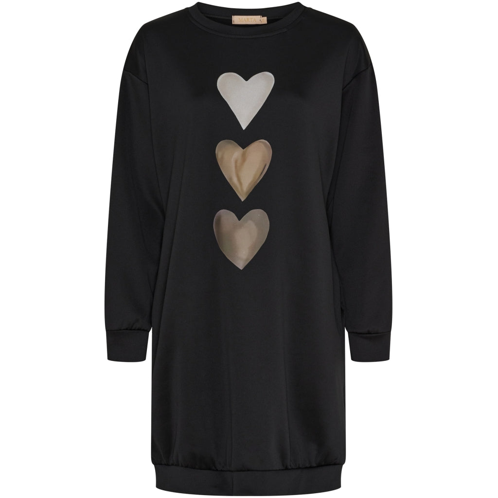 MARTA DU CHATEAU Marta du Chateau dame sweatkjole MdcLivia 249226 Sweat Dress Black