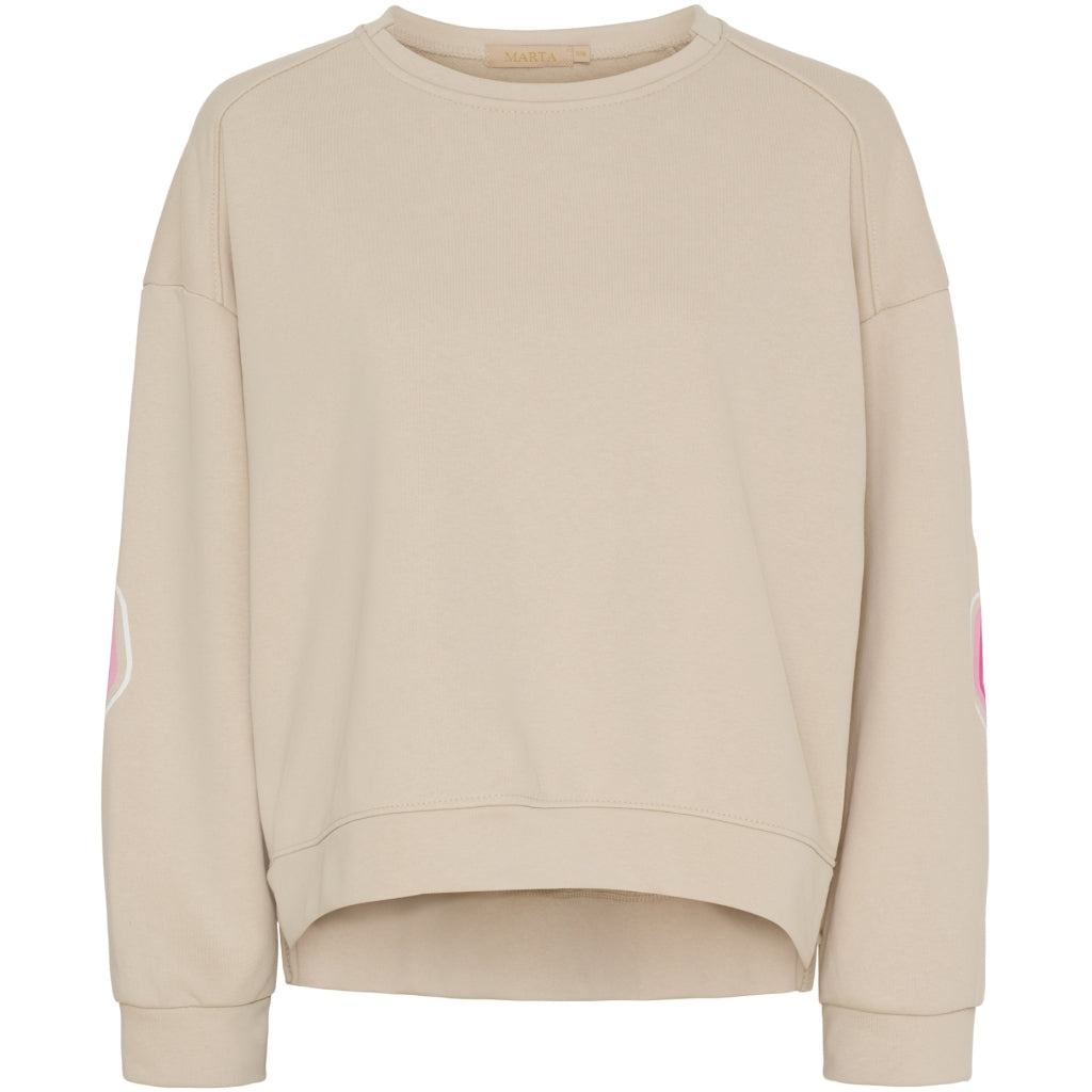 MARTA DU CHATEAU Marta du Chateau dame sweatshirt MdcNadine 69407 Sweatshirt Beige