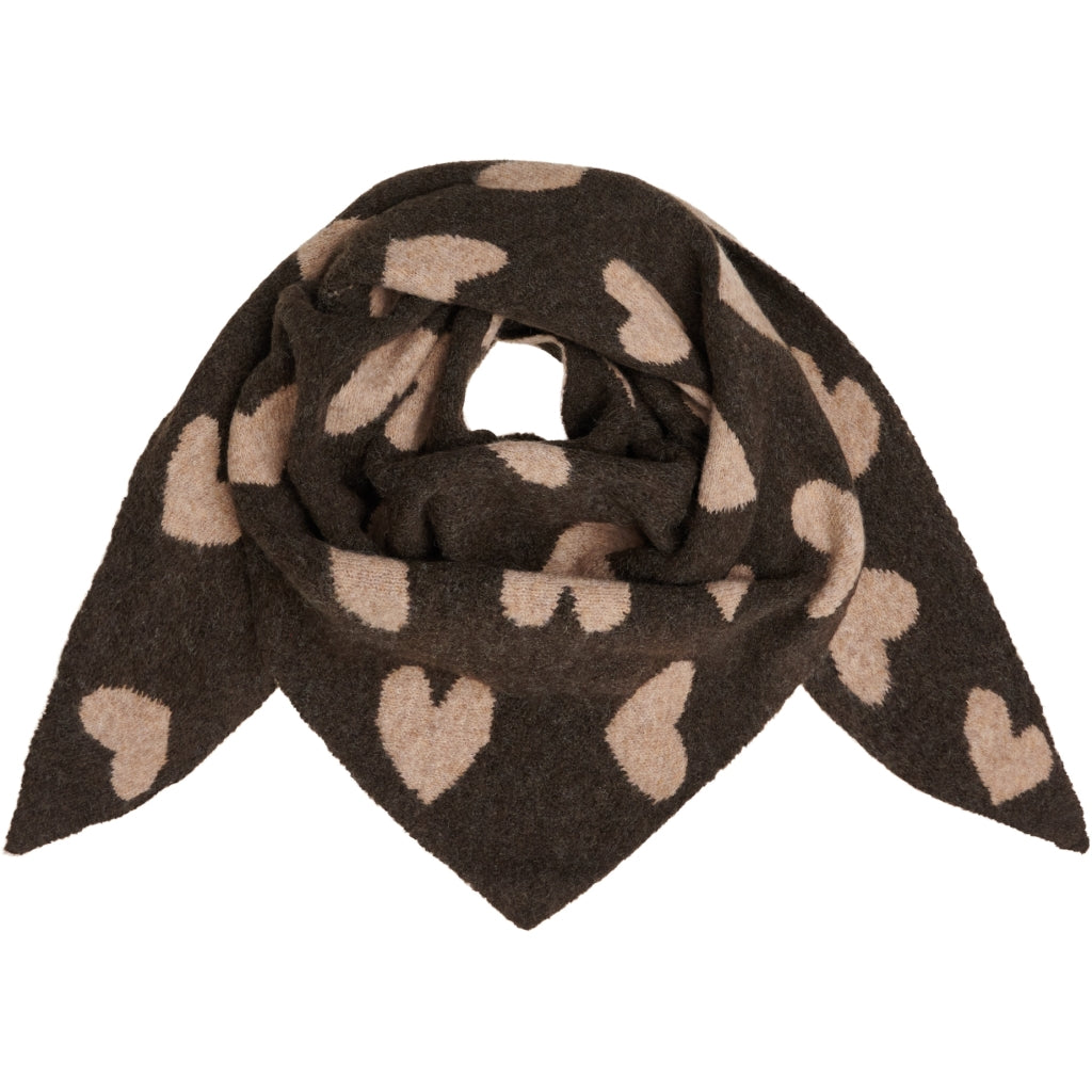 MARTA DU CHATEAU Marta du Chateau dame tørklæde MdcToppy BA-2868 Scarf Taupe/Coffee