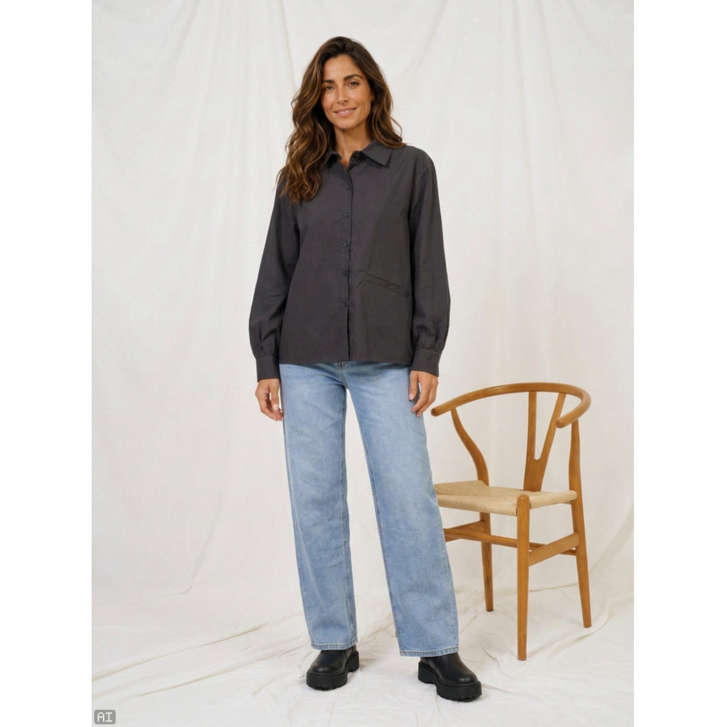 MARTA DU CHATEAU Marta du Chatrau Dam Skjorta MdcVaila 8926 Shirt Black