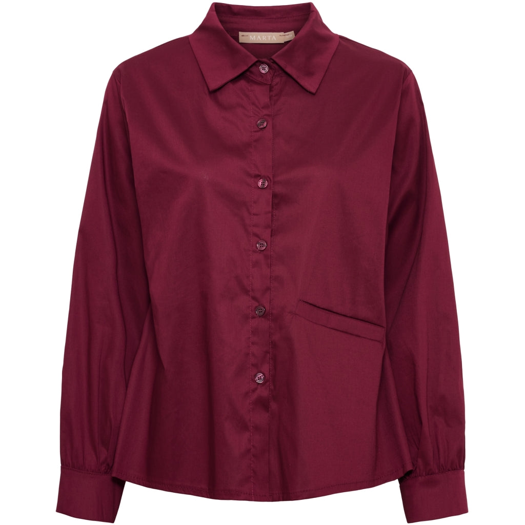 MARTA DU CHATEAU Marta du Chatrau Dam Skjorta MdcVaila 8926 Shirt Wine