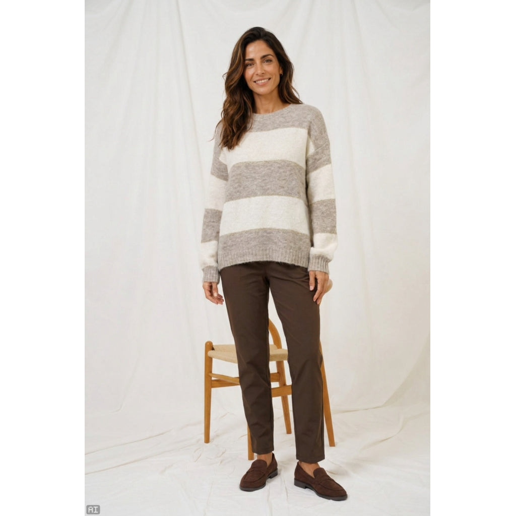 MARTA DU CHATEAU Marta du Cheatau Dam Stickad MdcWildflower 3193-1 Knit Beige