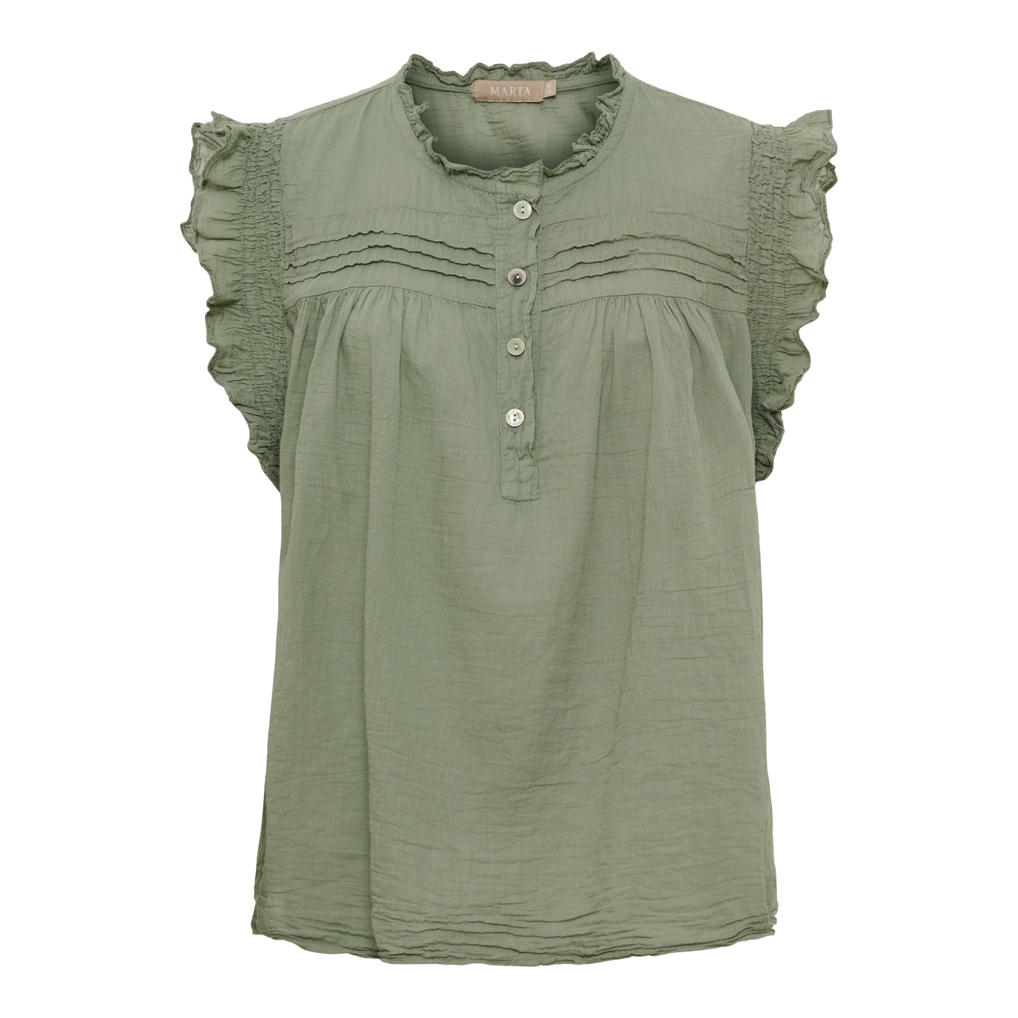 MARTA DU CHATEAU Marta du chateau Dam Blus MDCFAUNA 84380 Blouse Kaki