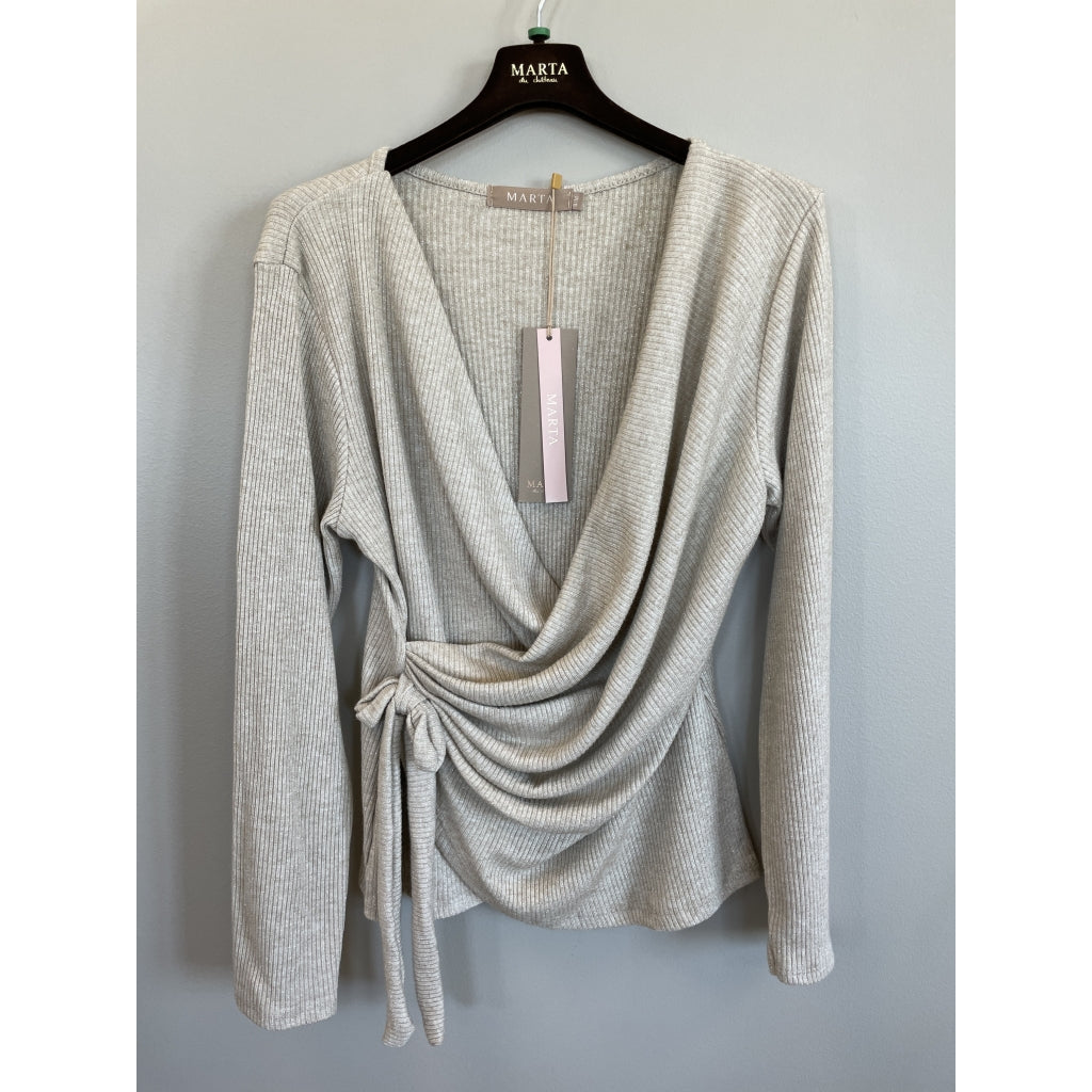 MARTA DU CHATEAU Marta du chateau Dam Blus MdcTalina 1612- Blouse Beige