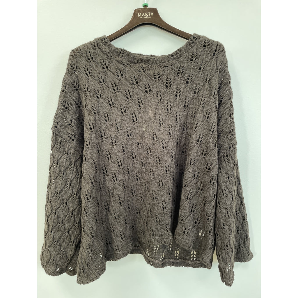 MARTA DU CHATEAU Marta du chateau Dam Stickad MdcPeach 2785 Knit Brown