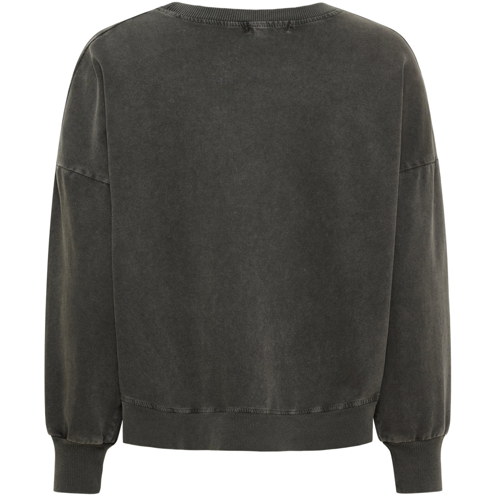 MARTA DU CHATEAU Marta du chateau Dam Sweatshirt MdcCherry 2788 Sweatshirt Grey