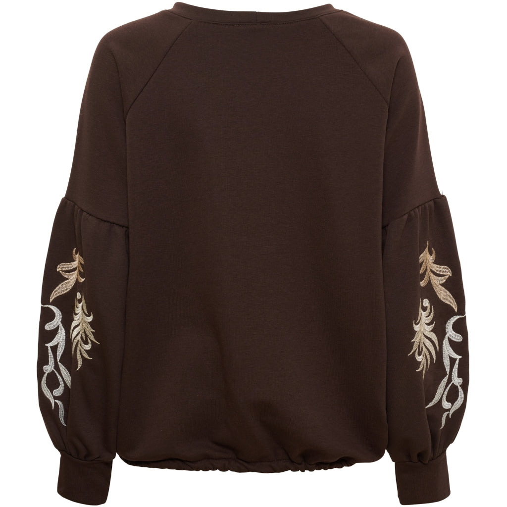 MARTA DU CHATEAU Marta du chateau Dam Sweatshirt MdcLuretta 8939 Sweatshirt Chocolate