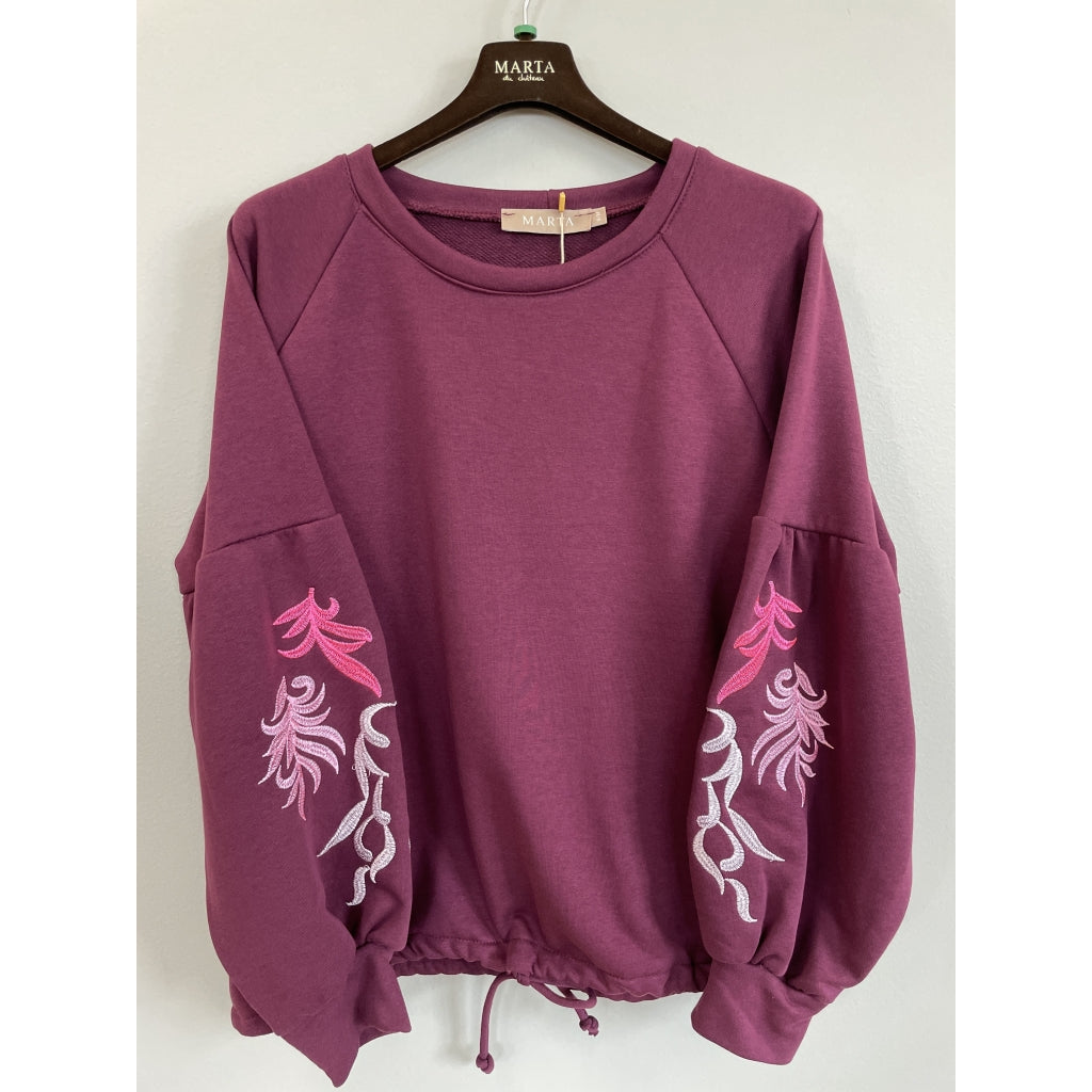 MARTA DU CHATEAU Marta du chateau Dam Sweatshirt MdcLuretta 8939 Sweatshirt Wine