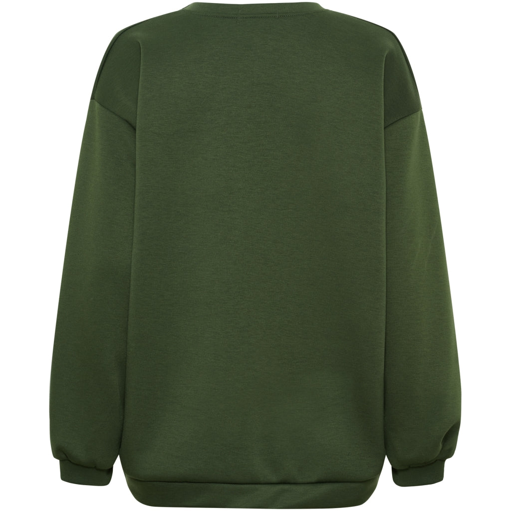 MARTA DU CHATEAU Marta du chateau Dam Sweatshirt MdcSevilla 22659Leo Sweatshirt Military/Leo