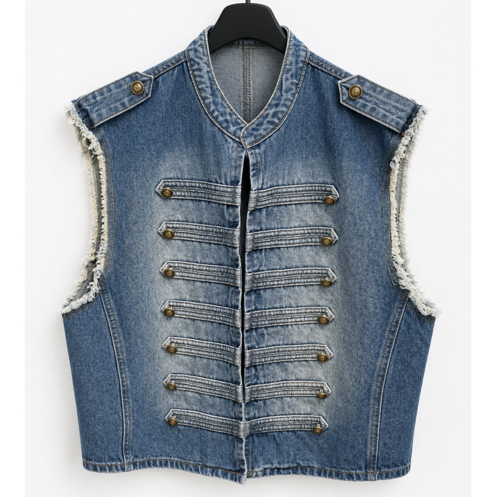 MARTA DU CHATEAU Marta du chateau Dame Väst MDCHOLIDAY 268678 Vest Denim