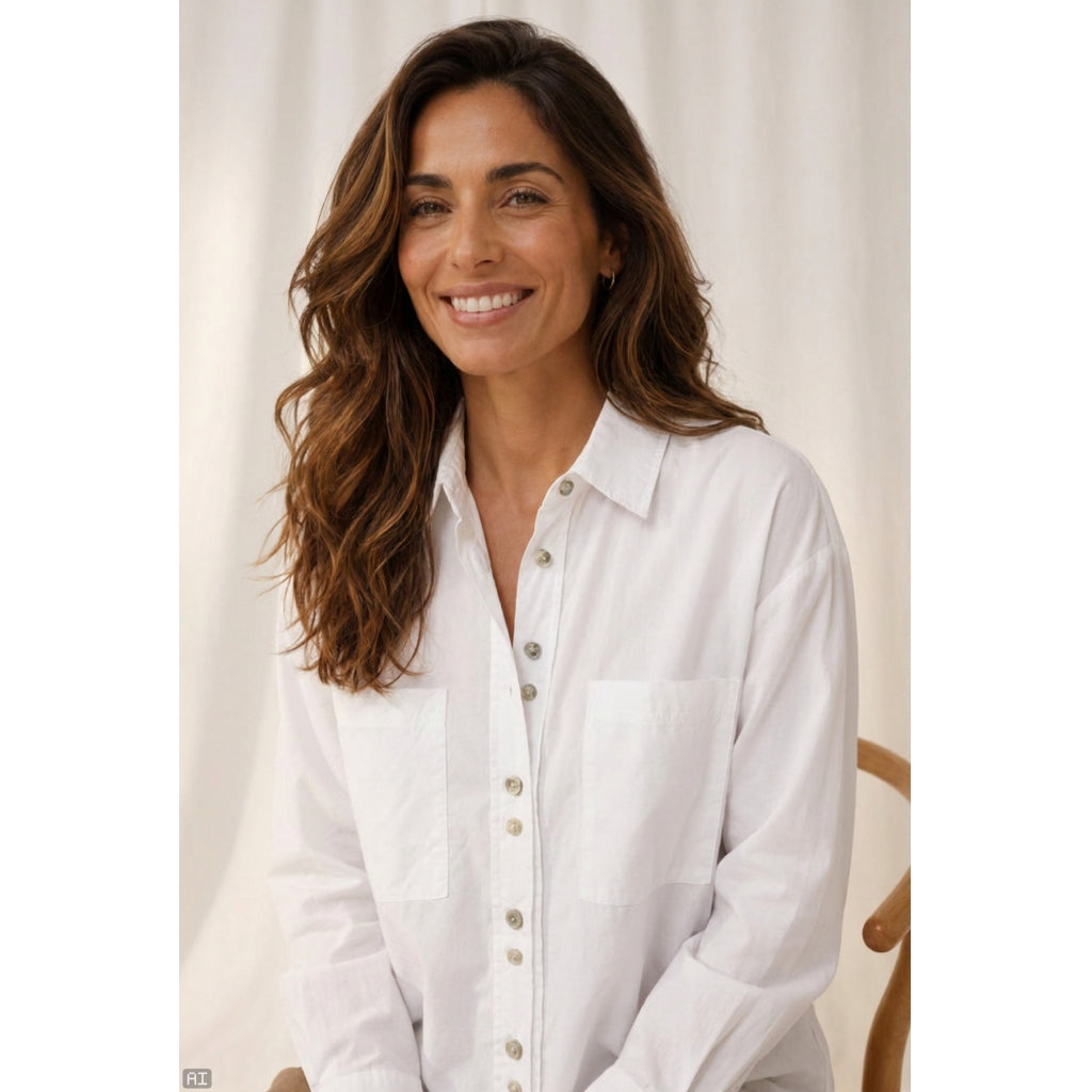 MARTA DU CHATEAU Marta du chateau dam Skjorta MdcCitrine 68870 Shirt White