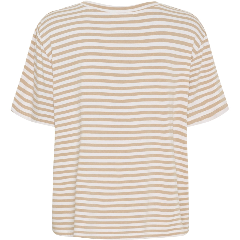 MARTA DU CHATEAU Marta du chateau dam T-shirt MdcEnrica 258036 T-shirt Beige Stripe