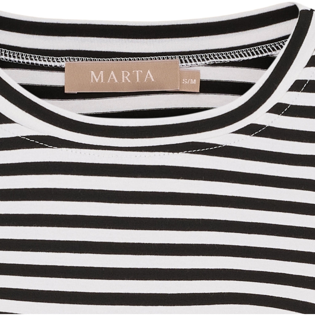 MARTA DU CHATEAU Marta du chateau dam T-shirt MdcEnrica 258036 T-shirt Black Stripe