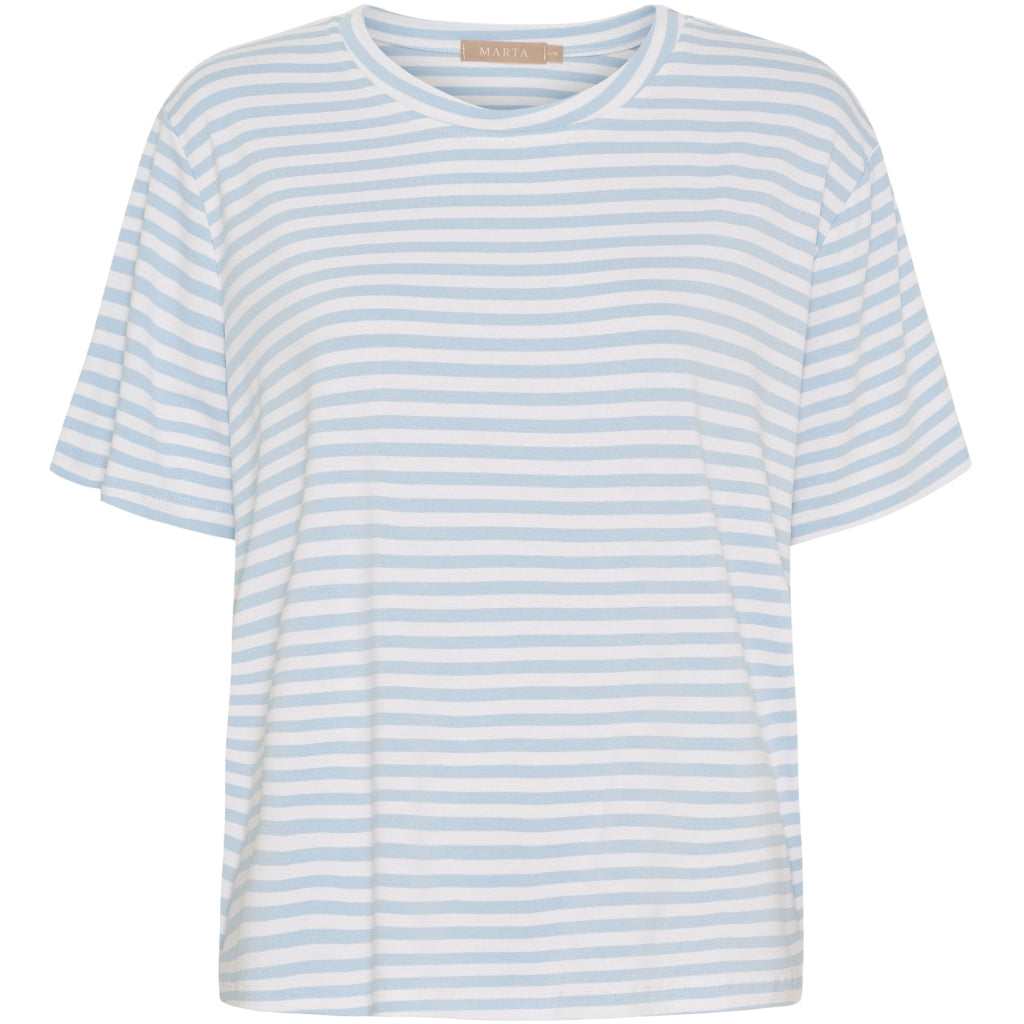 MARTA DU CHATEAU Marta du chateau dam T-shirt MdcEnrica 258036 T-shirt Celeste Stripe