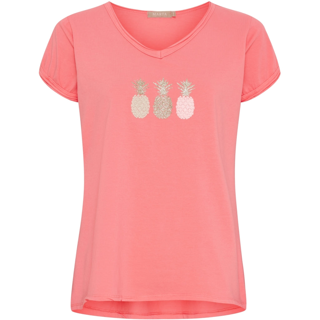 MARTA DU CHATEAU Marta du chateau dam T-shirt MdcGemma 22031 T-shirt Corallo