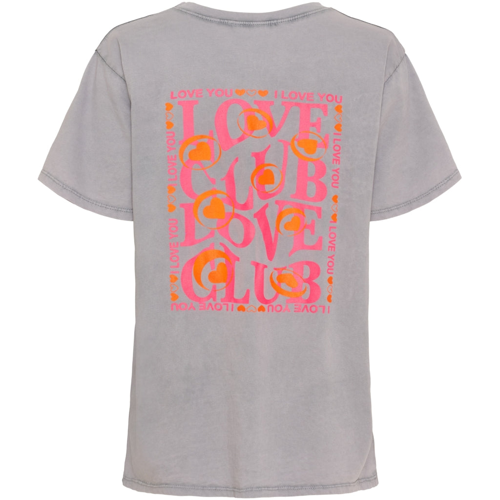 MARTA DU CHATEAU Marta du chateau dam T-shirt MdcInge -0532 T-shirt Grigio medio/Pink Fluo CW