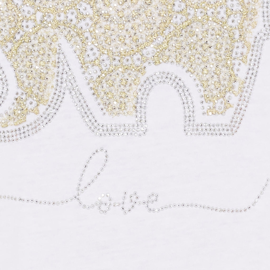MARTA DU CHATEAU Marta du chateau dam T-shirt MdcMarie 1535 T-shirt White Love Elephant