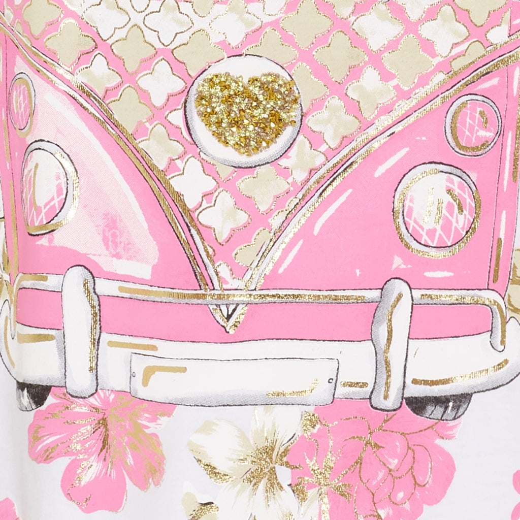 MARTA DU CHATEAU Marta du chateau dam T-shirt MdcMarie 1535 T-shirt White VW Rosa Baby