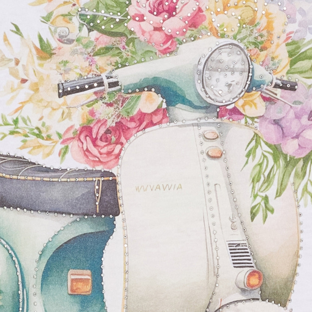 MARTA DU CHATEAU Marta du chateau dam T-shirt MdcMarie 1535 T-shirt White Vespa