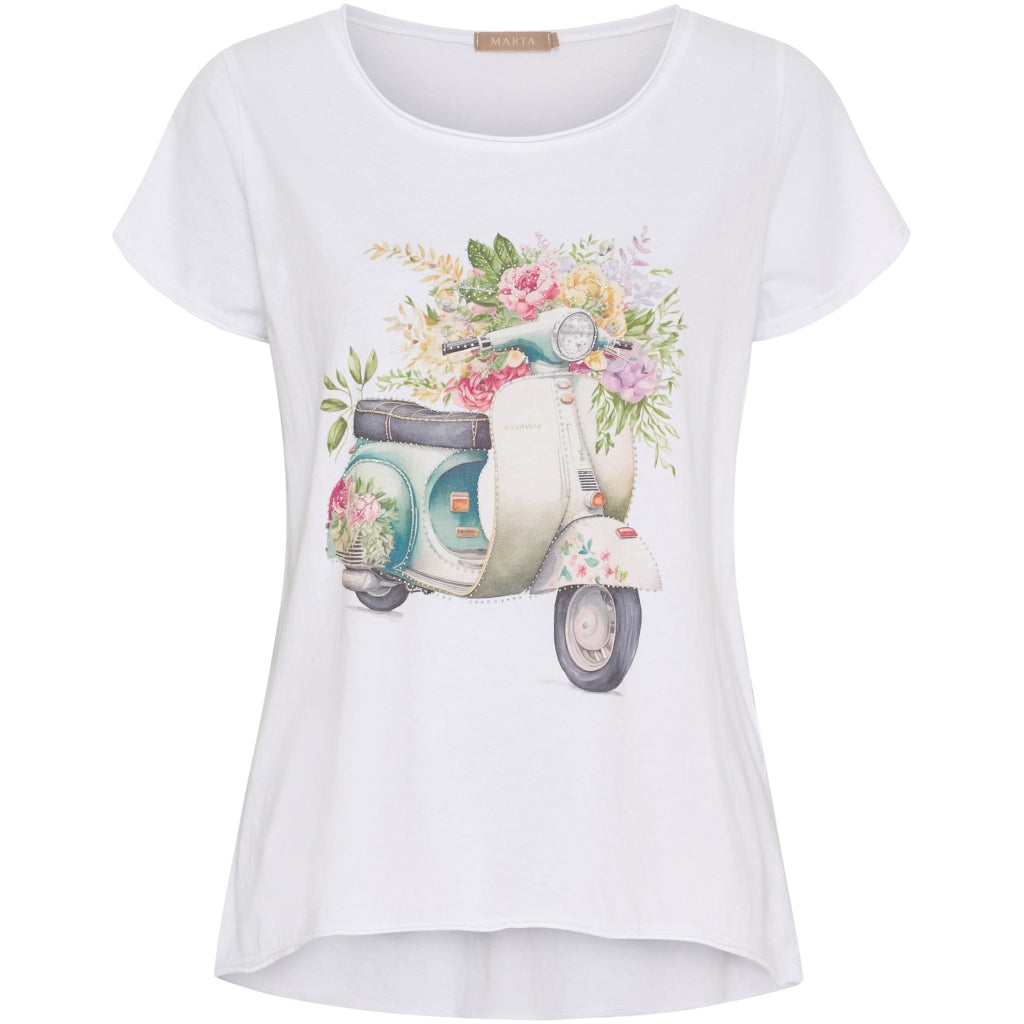 MARTA DU CHATEAU Marta du chateau dam T-shirt MdcMarie 1535 T-shirt White Vespa