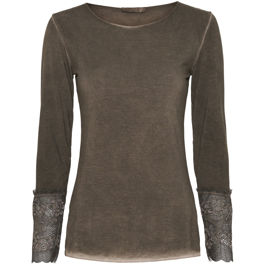 MARTA DU CHATEAU Marta du chateau dam blus 11297 T-shirt long sleeves Moro