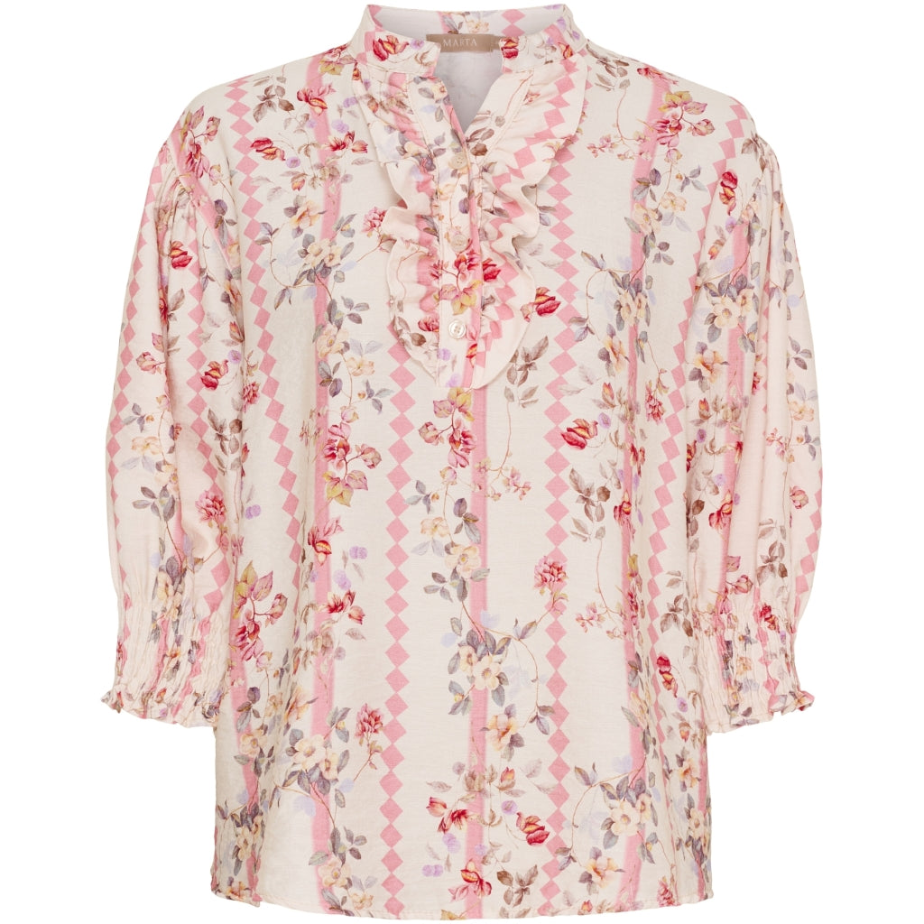 MARTA DU CHATEAU Marta du chateau dam blus MdcCharlie 6892 Shirt Rosa2319TPS