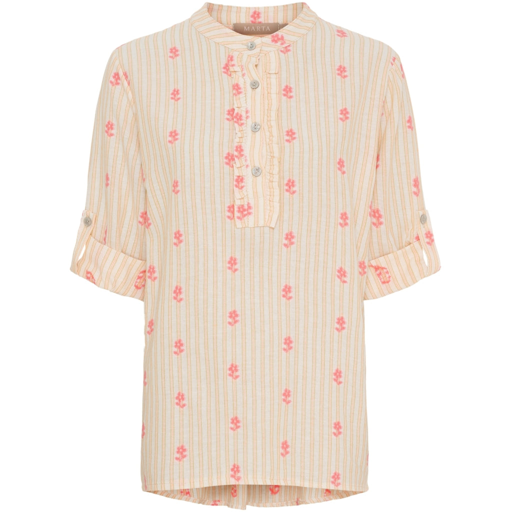 MARTA DU CHATEAU Marta du chateau dam blus MdcSabrina 85137-3 Shirt Corallo470