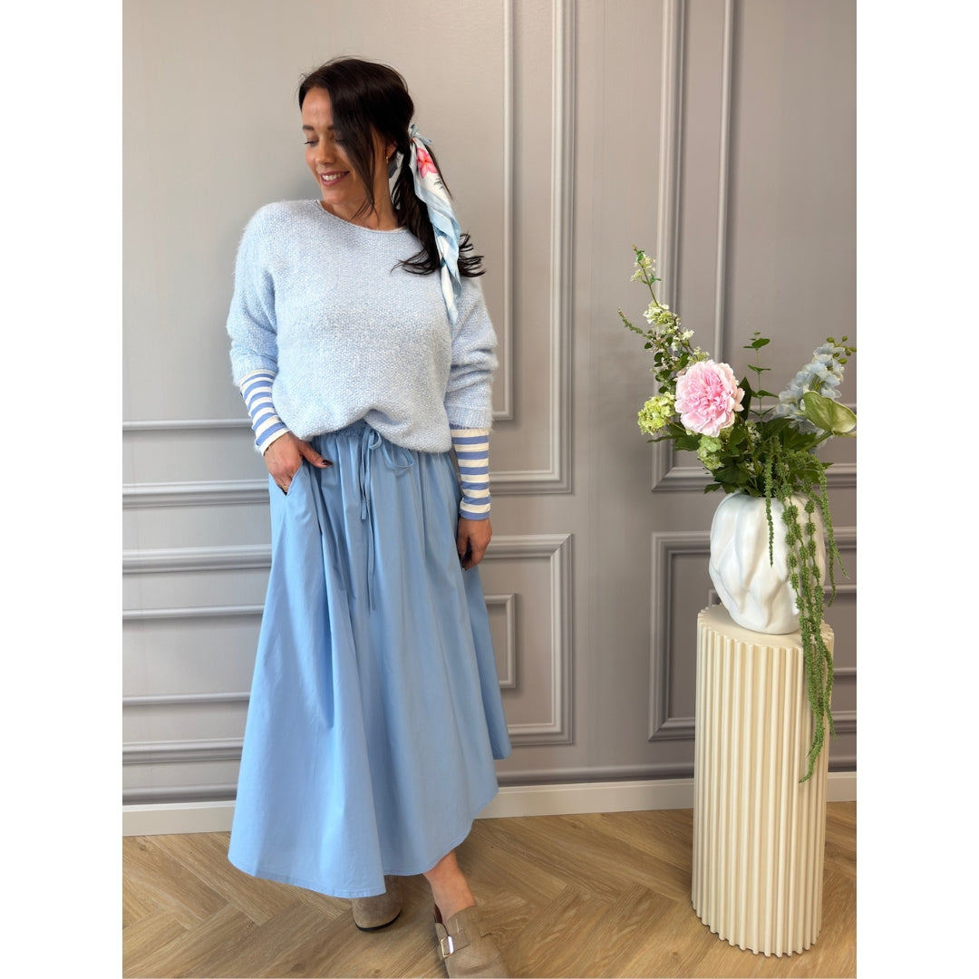 MARTA DU CHATEAU Marta du chateau dam kjol MDCPOMELINE 8784 Skirt Light blue
